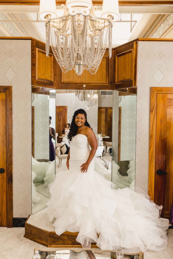 Bride dressed and ready for her Kansas City wedding.