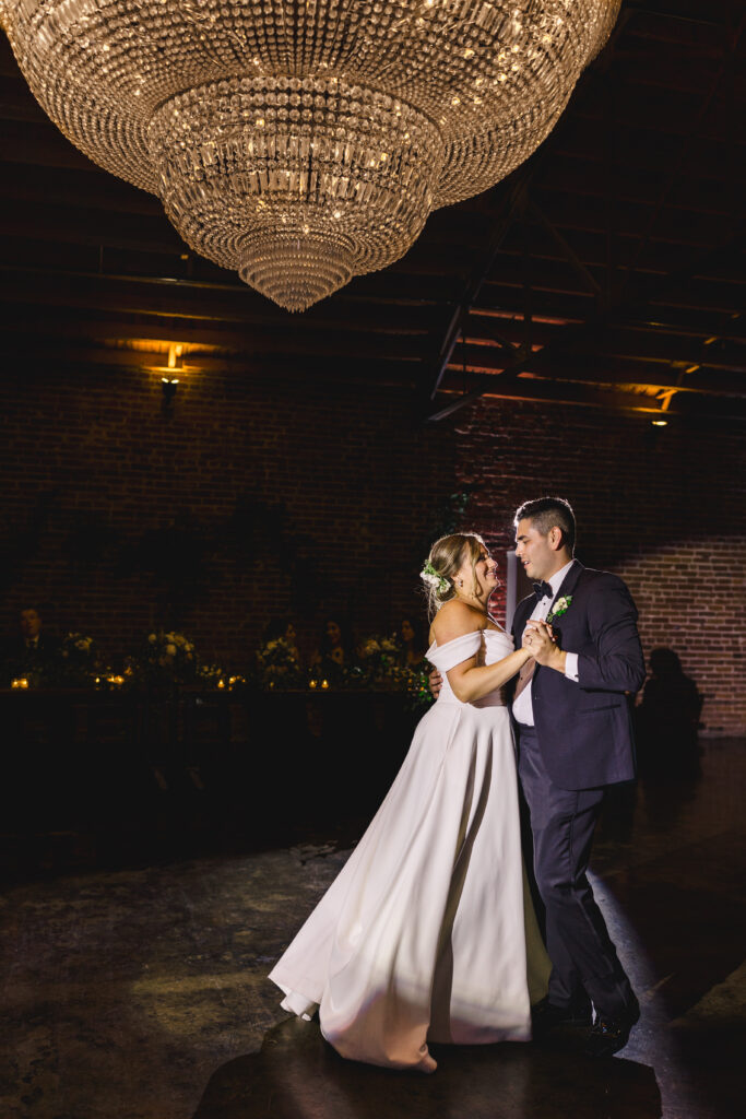 Bride and groom having their first dance at The Guild KC.