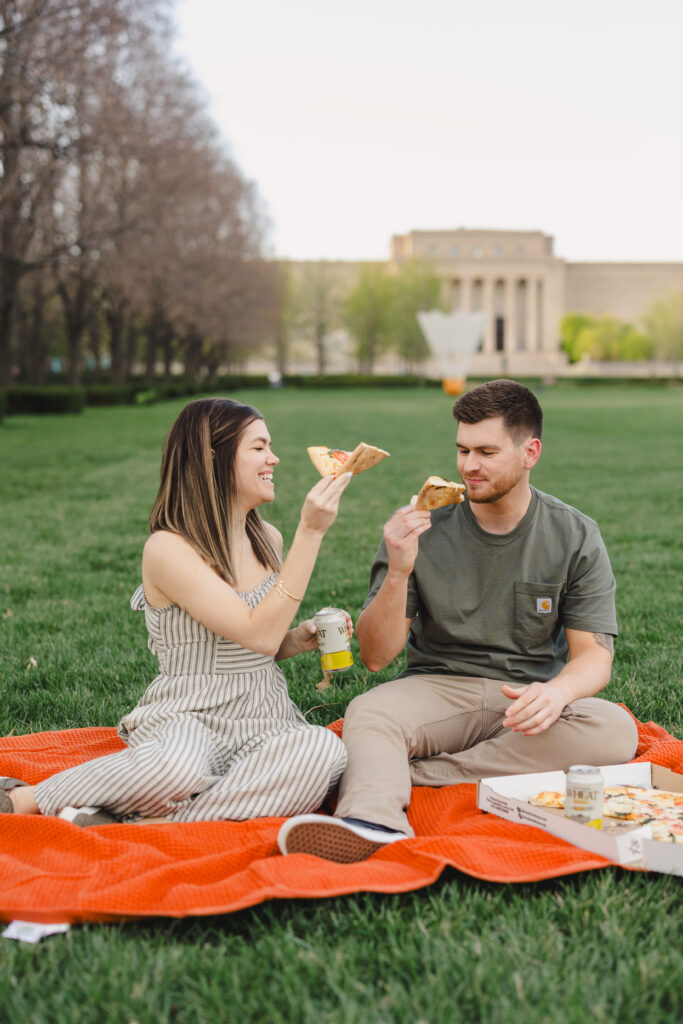outdoor couples engagement photoshoot