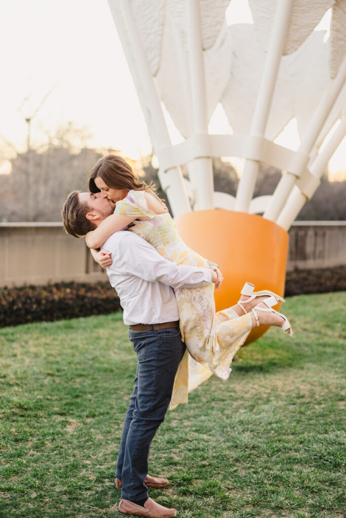 fun couples engagement photoshoot