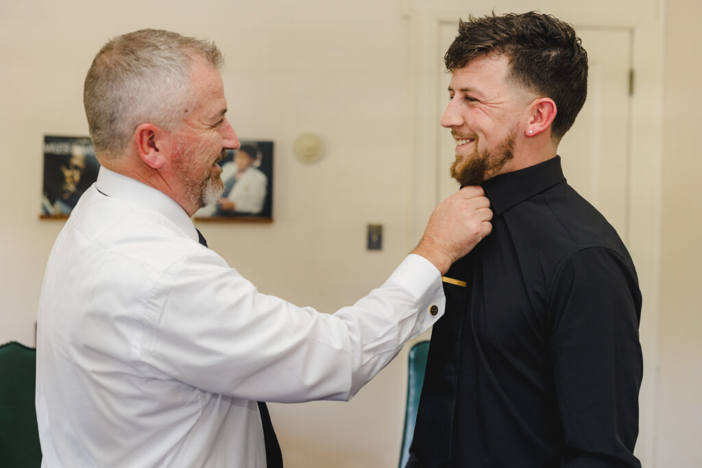 groom getting ready