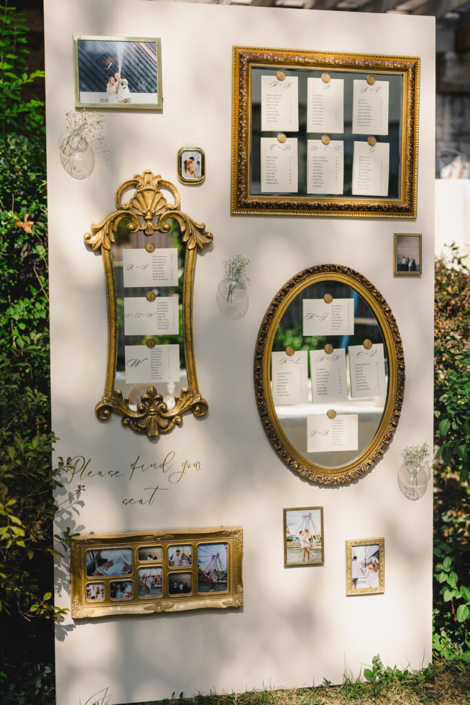 personal wedding guest board