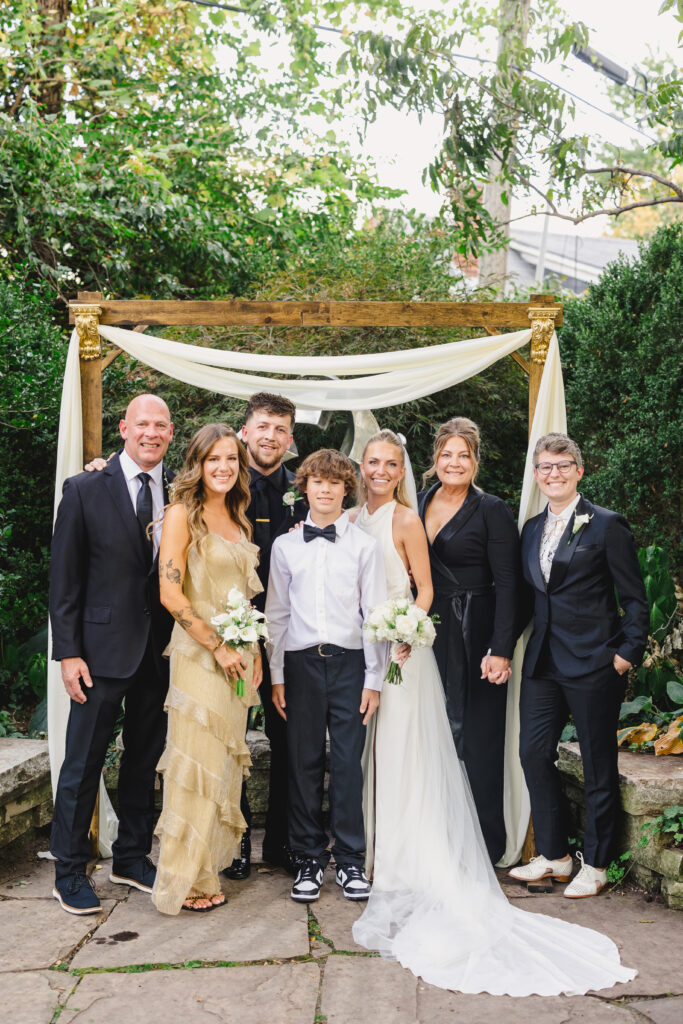 family wedding photos