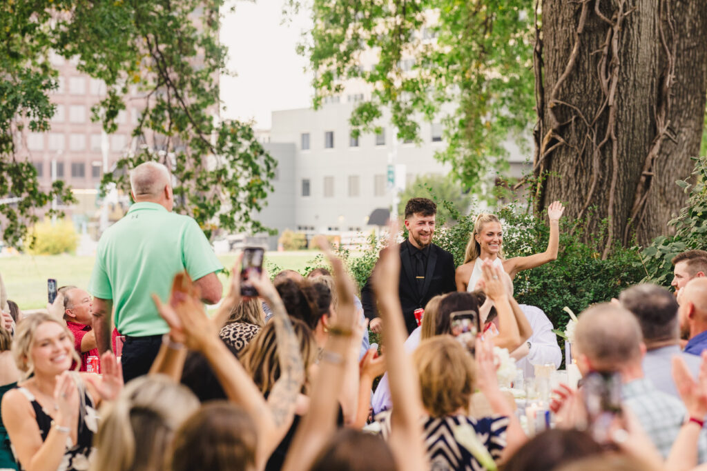 simple and elegant wedding day with family and friends