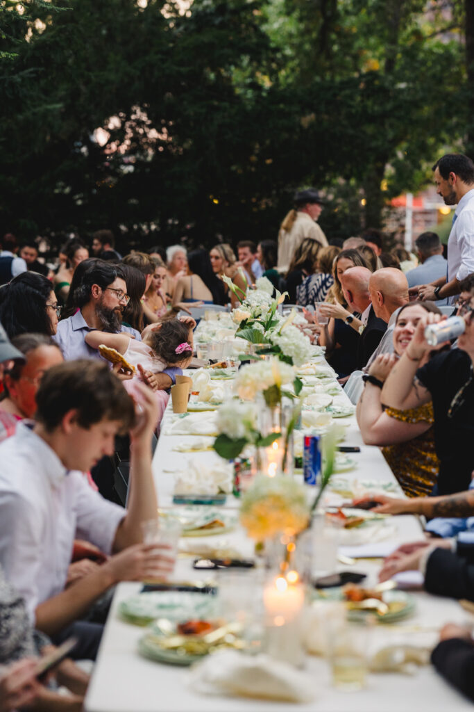 wedding party at the evening