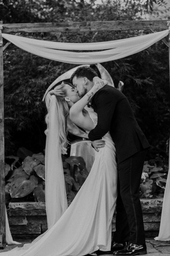 black and white bride and groom photos