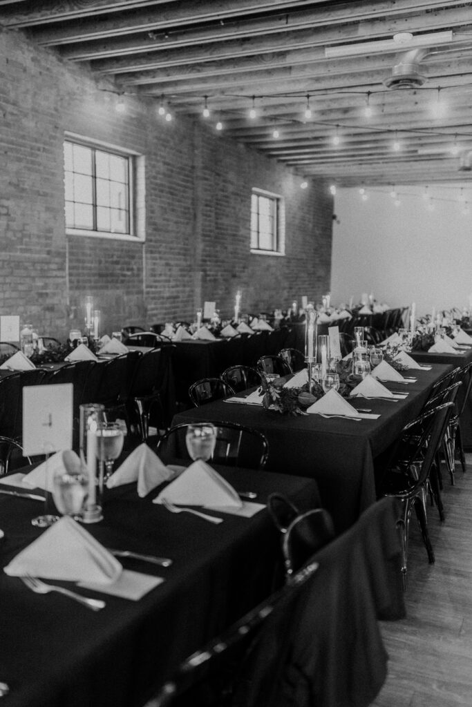 black and white wedding details at kansas city wedding