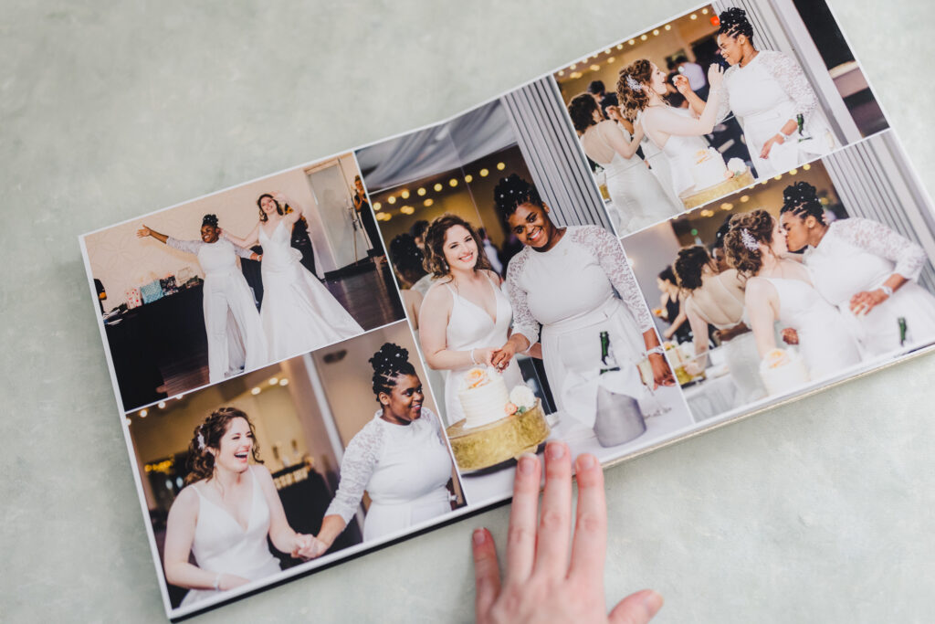 wedding photo album book collage