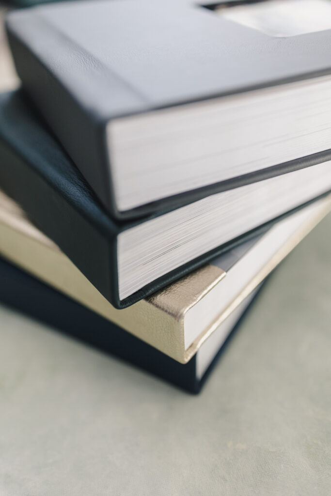 wedding photo album book close up