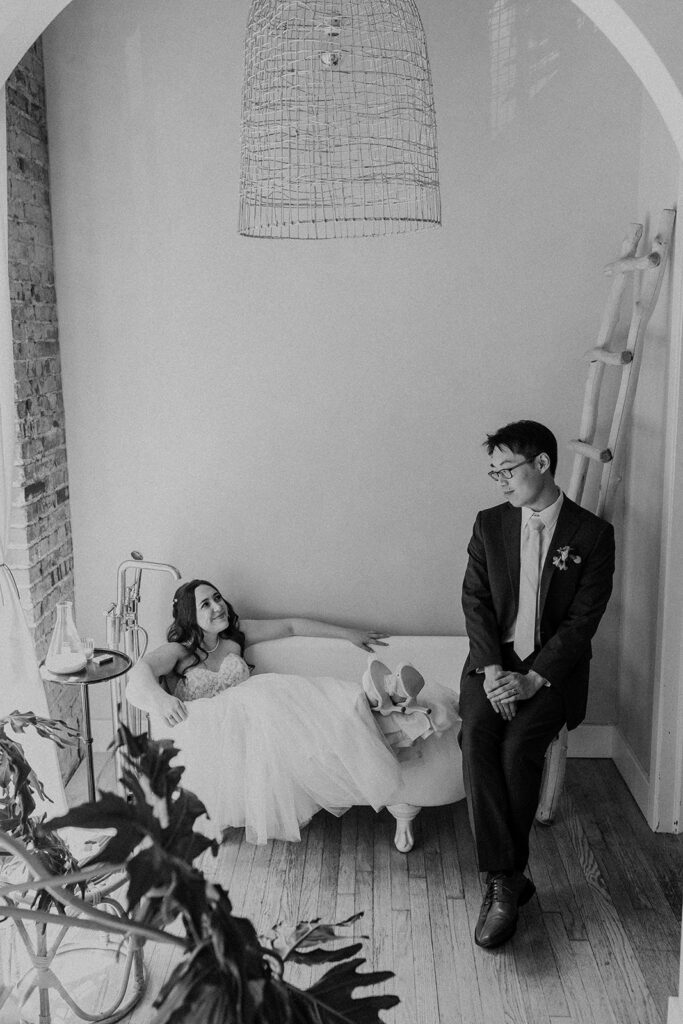black and white wedding photography