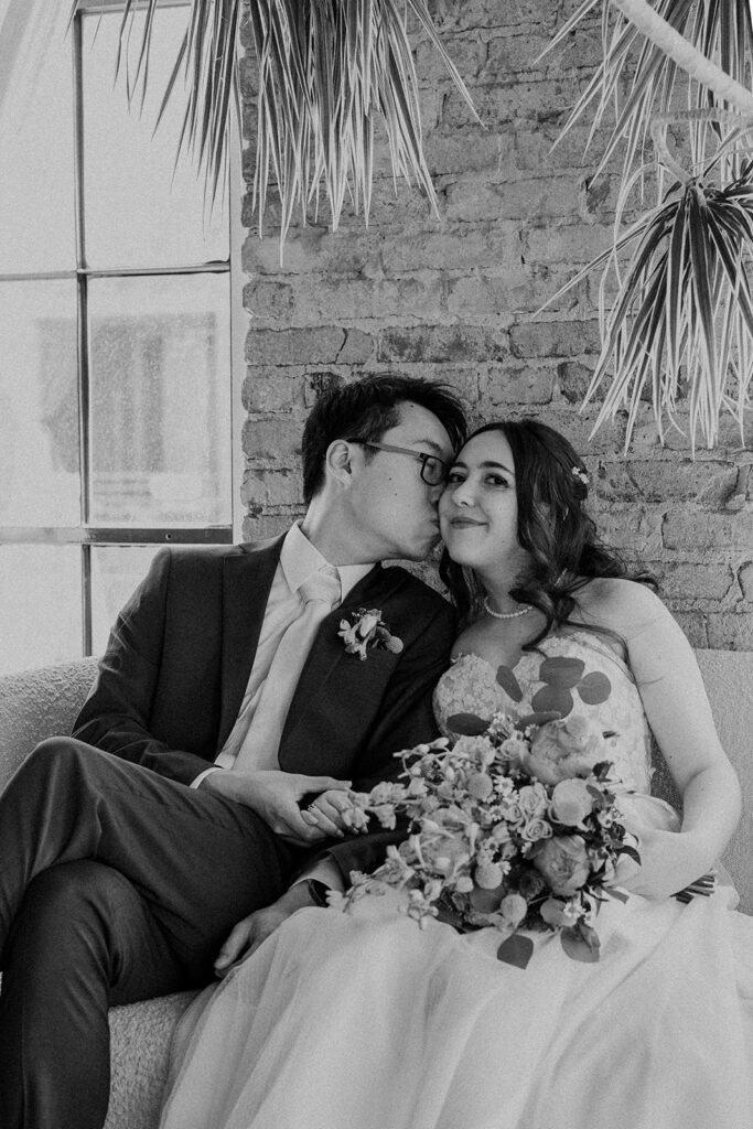 the bride and groom