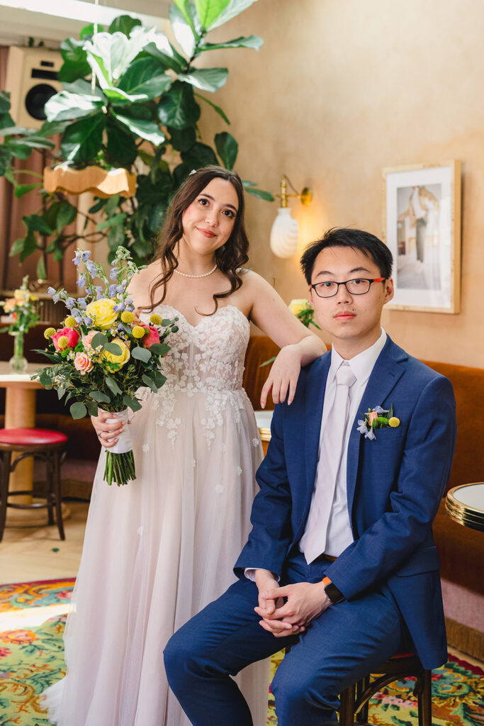 bride and groom at no vacancy kansas city