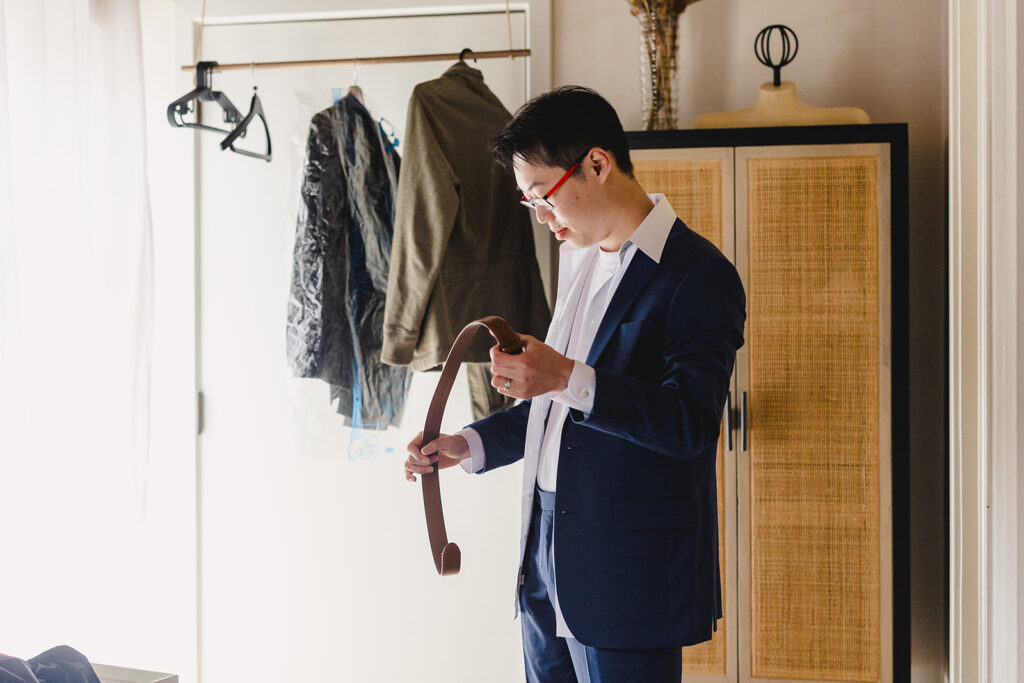 groom getting ready