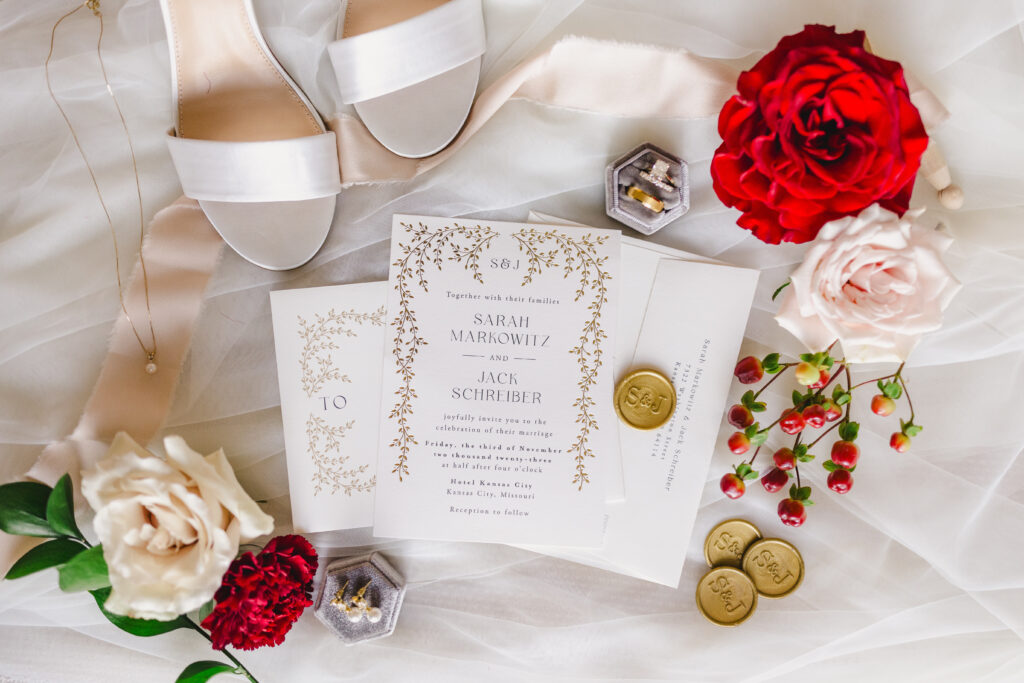 wedding details and invitation