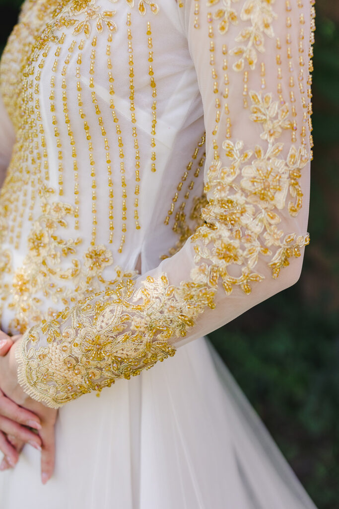 wedding gown details