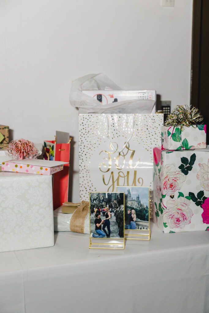 wedding presents and personal details