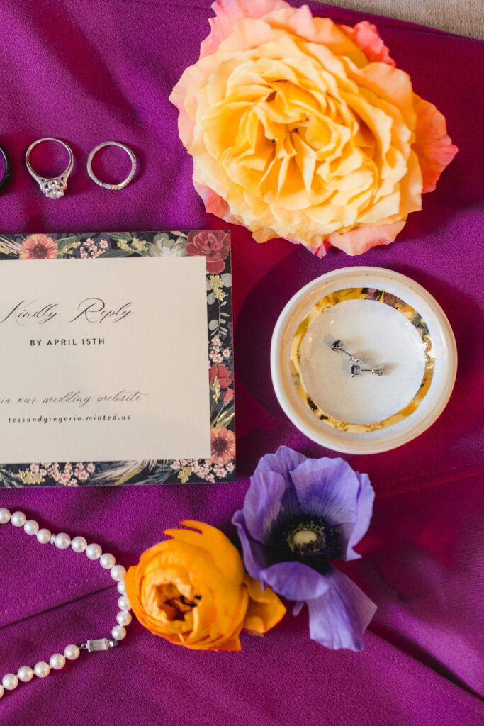 colorful wedding details