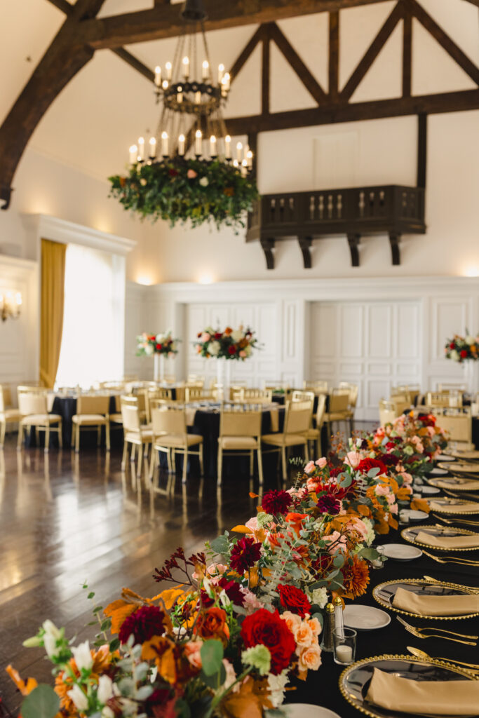 reception and tablescapes for wedding
