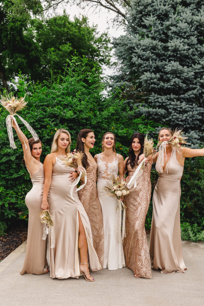 fun bridal party photography in kansas