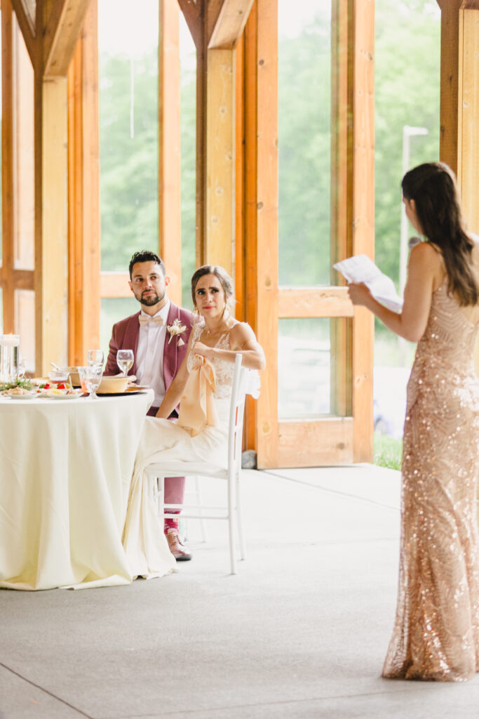 wedding reception details and speeches in kansas