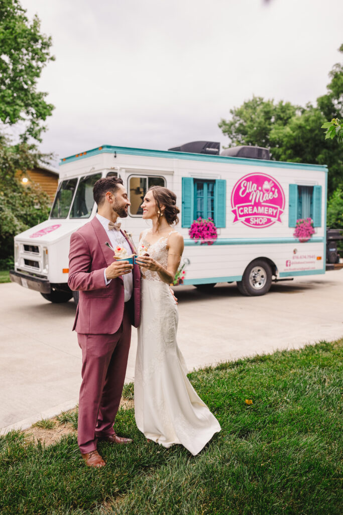 ice cream van hired for kansas city wedding at The Legacy