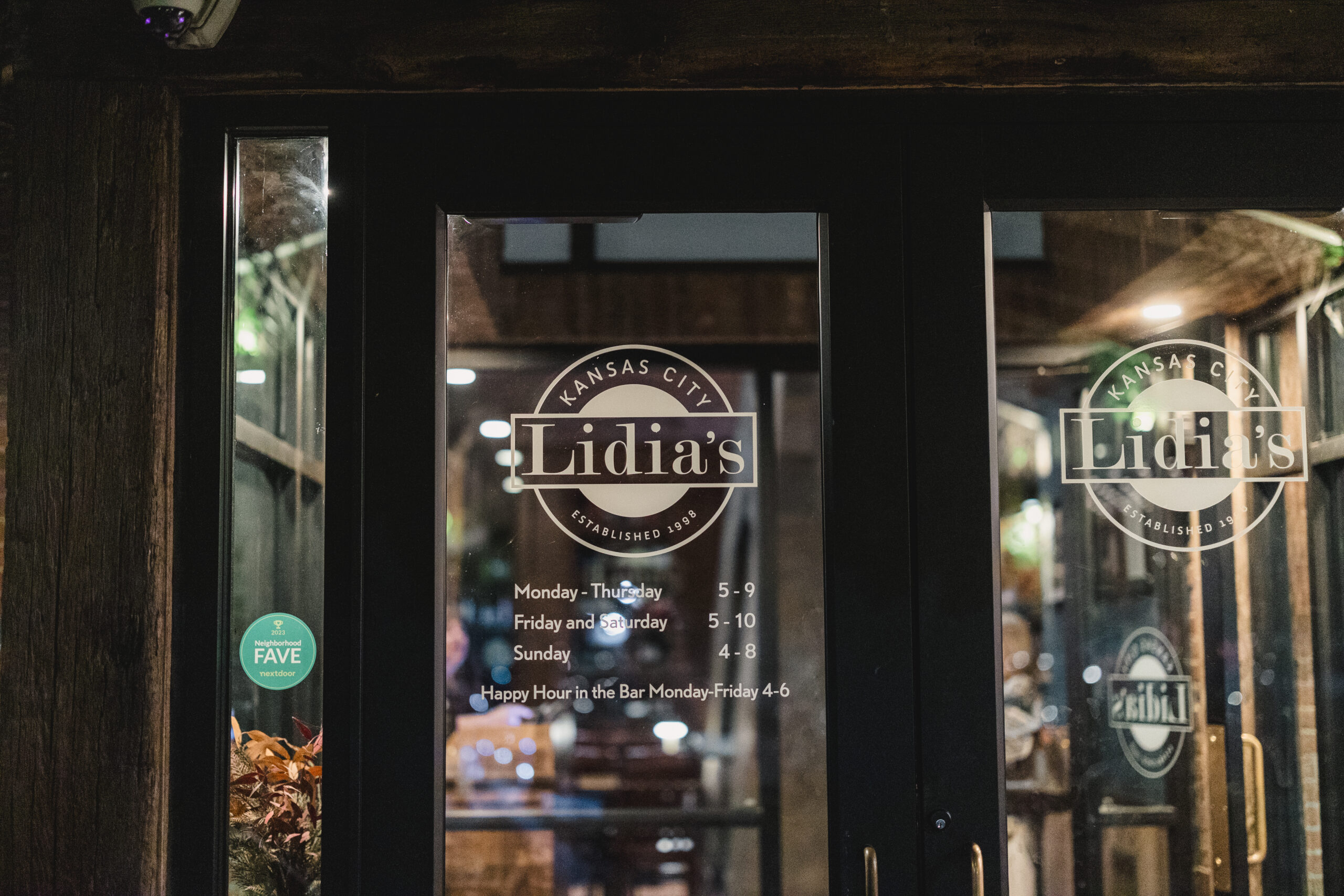 the entrance to lidia's in kansas city 