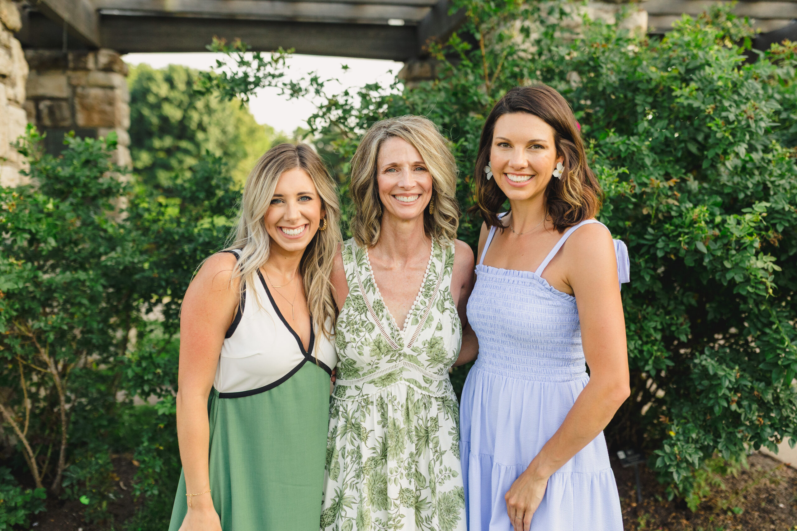 a mother with her two daughters 