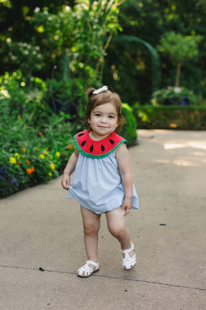 Baby girl portrait at Overland Park Arboretum Kansas City