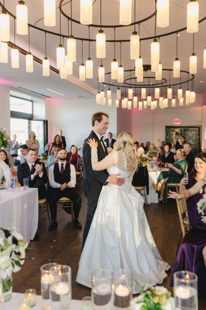 Rooftop wedding reception at Starlight Ballroom Hotel Kansas City