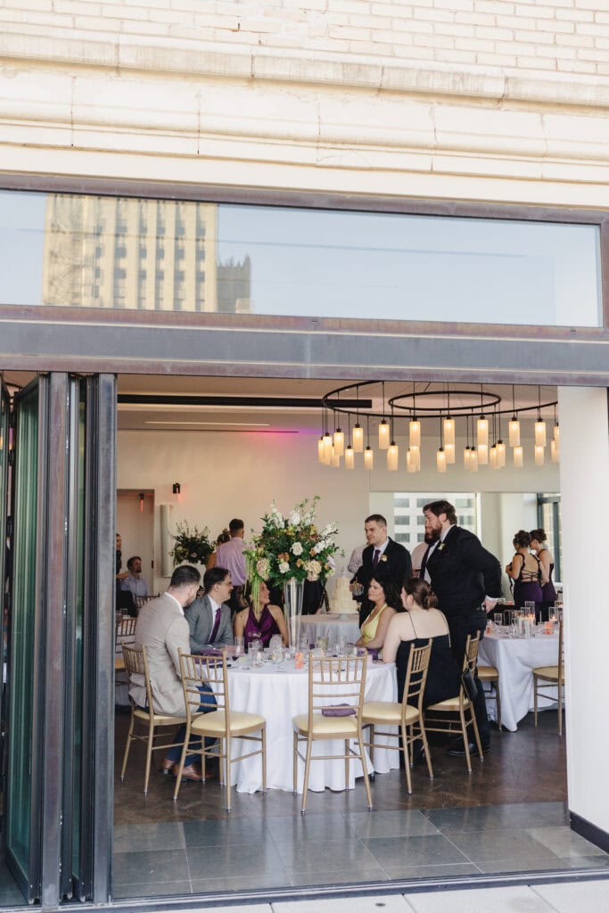 Wedding reception details at Starlight Ballroom Hotel Kansas City