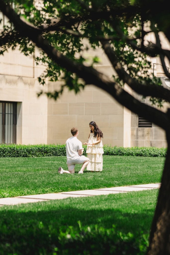 Outdoor proposal at Nelson Atkins shuttlecocks Kansas City