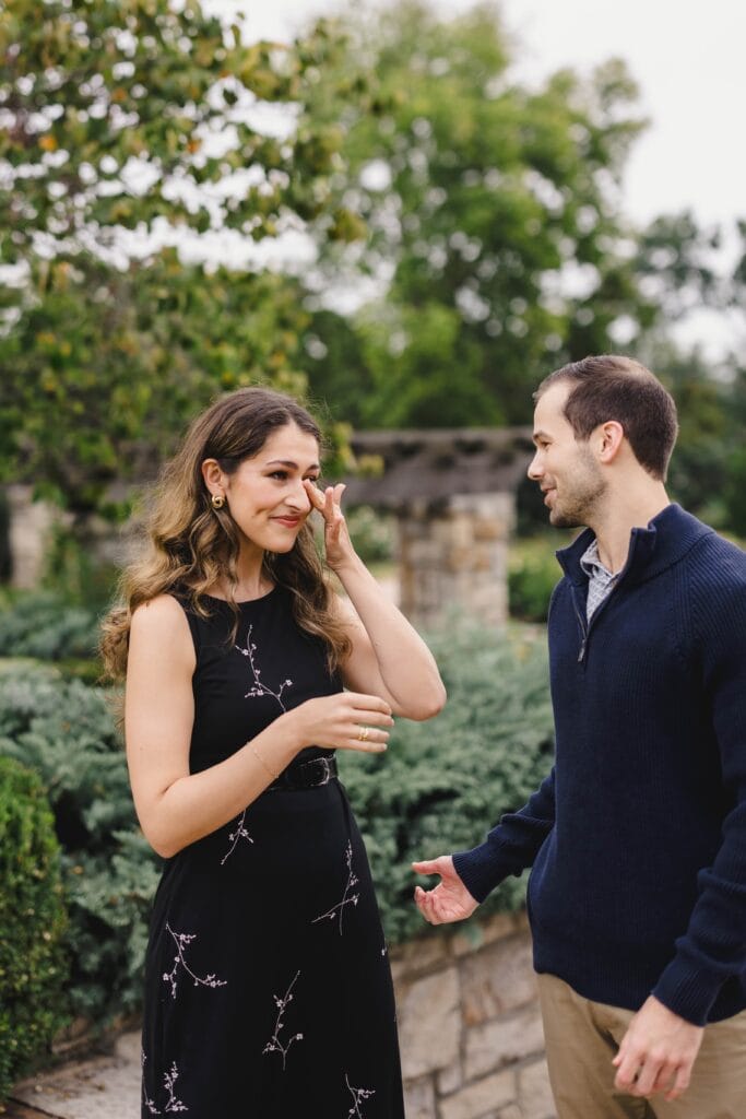 Loose Park proposal photography Kansas City rose garden