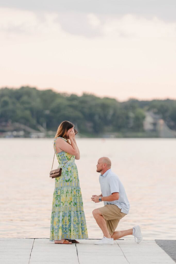 Lake Lotawana proposal photography Kansas City