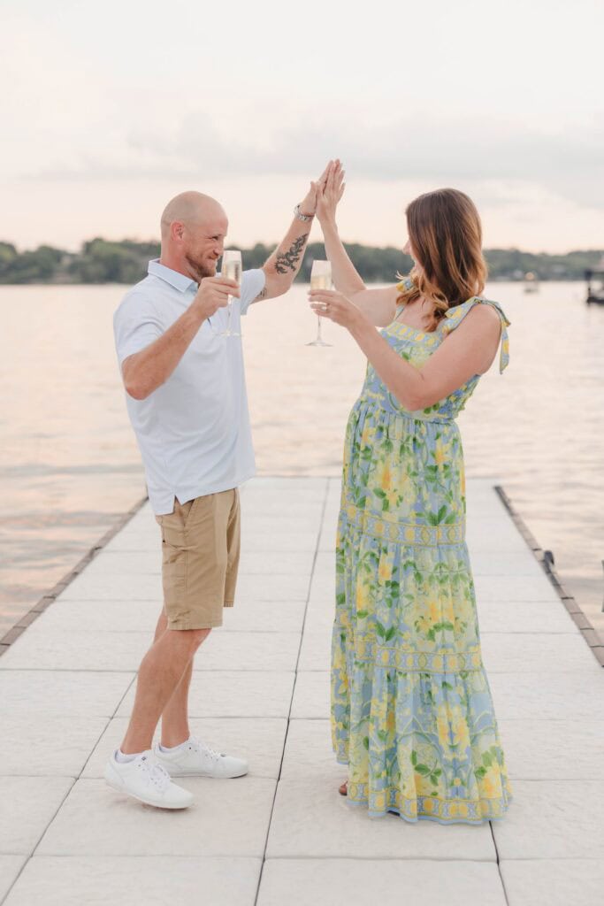 Lake Lotawana proposal photography Kansas City